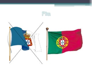 O Triunfo da Revolução Apesar de alguma resistência e alguns confrontos militares, o exército fiel à monarquia não conseguiu organizar-se de modo a derrotar os revoltosos.     A revolução saiu vitoriosa.      Na manhã de 5 de Outubro de 1910, José Relvas e outros membros do Directório do Partido Republicano Português, à varanda da Câmara Municipal de Lisboa, perante milhares de pessoas, proclamaram a República. No mesmo dia, a família real embarcou na praia da Ericeira com destino a Gibraltar. 