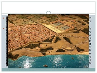  El llibre VIII de Re Architectonica de Vitrubi (segle I a. C.) i De

Aqueductu Urbis Romae de Frontinus (segles I - II) ens mostra
l’important nivell teòric de l’enginyeria hidràulica romana.
 Quan Juli Cèsar va elevar Tarraco a la dignitat de Colònia
(mitjans segle I a. C.), la romanització duia ja dos-cents anys
actuant. Una de les preocupacions dels duumvirs, magistrats
locals que la condició de colònia implicava establir, va haver de
ser la dotació d’importants recursos hidràulics que la dignitas
de ciutat romana de iure implicava. Si el freàtic havia proveït
suficientment fins llavors la demanda, la baixa cota (lluny del
centre) de les deus naturals, deixava sense prou aigua els
espais simbòlics de representació que ben aviat varen anar
desenvolupant-se a les zones altes de la ciutat. L’estada de
dos anys d’Octavi August a Tarraco, per a completar la
definitiva pacificació d’Hispània, va accelerar el completar les
infraestructures de subministrament.

 