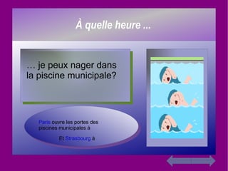…  je peux nager dans la piscine municipale? Paris  ouvre les portes des piscines municipales à Et  Strasbourg  à 