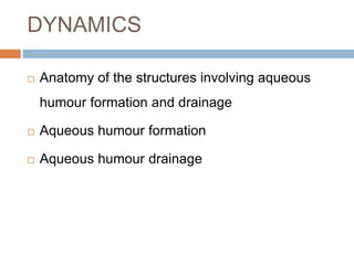 Aqueous humour dynamics | PPTX