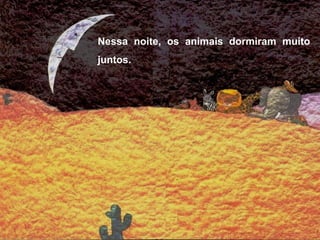 Nessa noite, os animais dormiram muito
juntos.
 