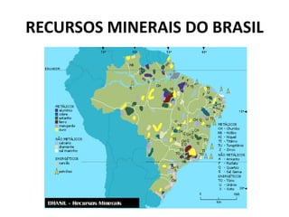 RECURSOS MINERAIS DO BRASIL
 