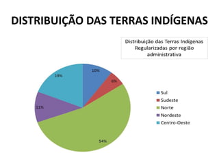 DISTRIBUIÇÃO DAS TERRAS INDÍGENAS
 