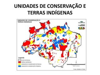 UNIDADES DE CONSERVAÇÃO E
TERRAS INDÍGENAS
 