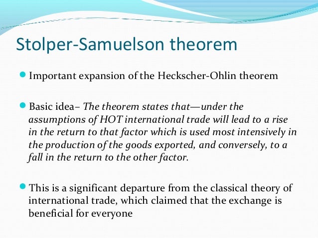 Stolper Samuelson Stolper Samuelson Theorem Explained – XZRWF