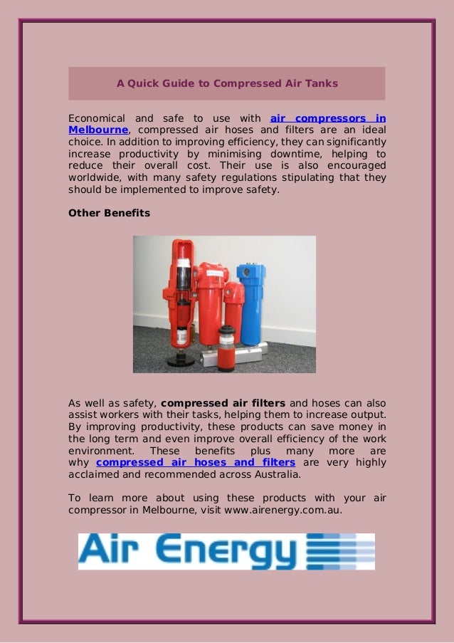 A quick guide to compressed air tanks