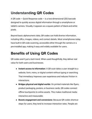 A Quick Guide to Efficiently Test QR Codes for Users | PDF