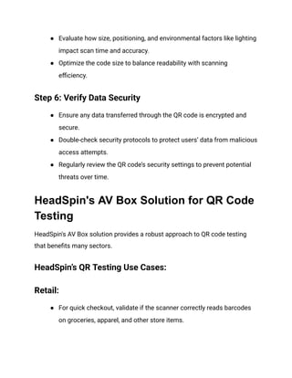 A Quick Guide to Efficiently Test QR Codes for Users | PDF
