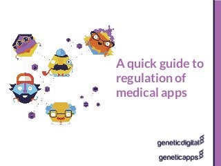 Copyright © Genetic Digital 2012
A quick guide to
regulation of
medical apps
 