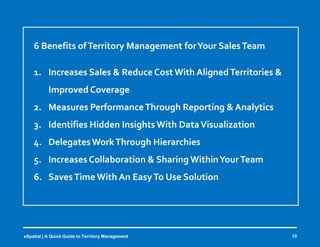 A Quick Guide to Sales Territory Management by eSpatial | PDF