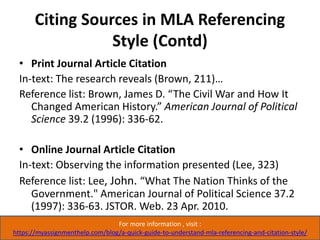 A Quick Guide To Understand Mla Referencing And Citation Style