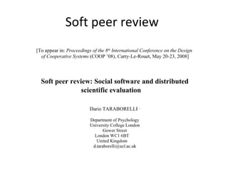 Soft peer review  
