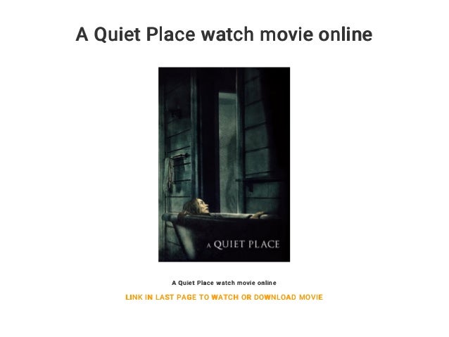 a quiet place online movie