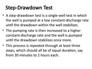 Drawdown Pump Comprehensive Guide to Aquifer Pumping Tests and Well Efficiency in ...
