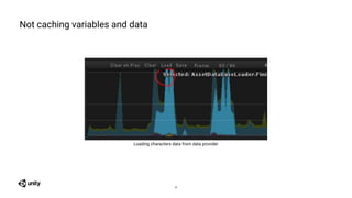 Not caching variables and data
29
Loading characters data from data provider
 