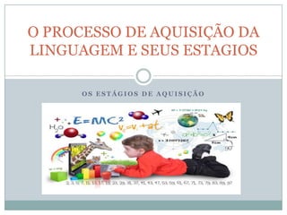 O PROCESSO DE AQUISIÇÃO DA
LINGUAGEM E SEUS ESTAGIOS
OS ESTÁGIOS DE AQUISIÇÃO

 