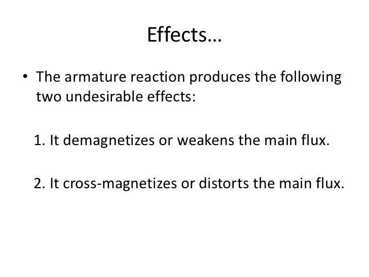 Armature Reaction
