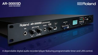 A dependable digital audio recorder/player featuring programmable timer and LAN control.
 