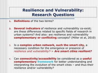 Resilience in Spatial and Urban Systems | PDF