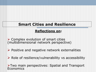 Resilience in Spatial and Urban Systems | PDF