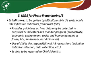 Africa RISING phase 2 monitoring and evaluation framework