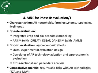 Africa RISING phase 2 monitoring and evaluation framework