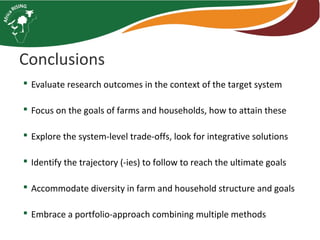 Integrated systems research for farms and livelihoods in Africa RISING phase II