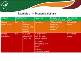 Sustainable intensification indicator framework for Africa RISING