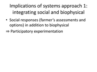The new agronomy and new research methods?