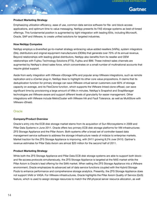 Competitive Landscape: Primary Storage Systems for VMware | PDF