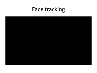 Face	
  tracking

 
