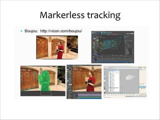 Markerless	
  tracking

 