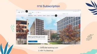 การ Subscription
1. ไปที่เว็บไซต์ sketchup.com
2. คลิก Try Sketchup
 