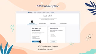 การ Subscription
3. ไปที่ For Personal Projects
4. คลิก Start free trial
 