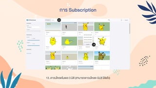 การ Subscription
13. ดำวน์โหลดโมเดล 3 มิติ (สำมำรถดำวน์โหลด GLB ได้แล้ว)
 