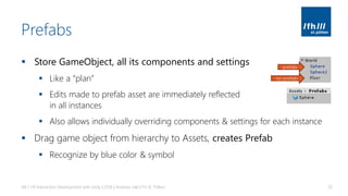 AR / VR Interaction Development with Unity | PDF