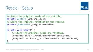 AR / VR Interaction Development with Unity | PDF