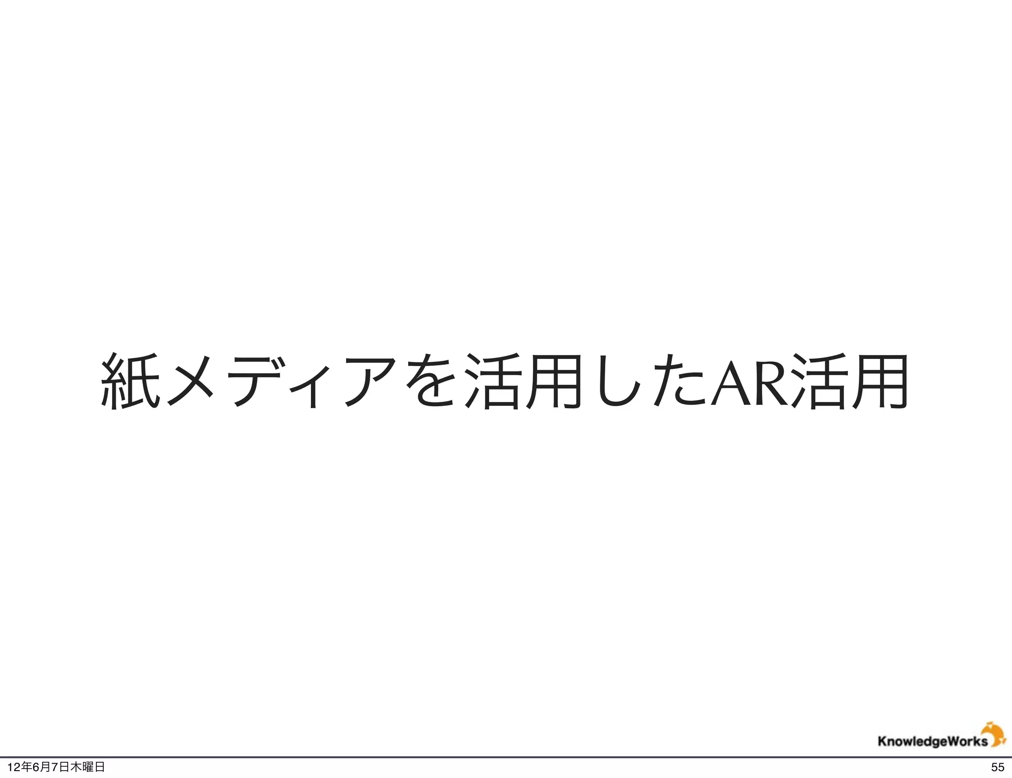 紙メディアを活用したAR活用




12年6月7日木曜日                55
 