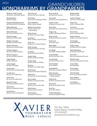 Nolan Butkowski Xavier Foundation Annual Report 2016-2017 | PDF