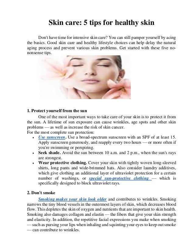 Skincare 5 Tips For Healthy Skin
