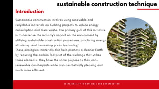 AR3002 SUSTAINABILITY IN MATERIALS AND CONSTRUCTION SUSTAINABLE DEIGN ...