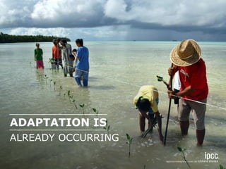 ADAPTATION IS 
ALREADY OCCURRING 
 