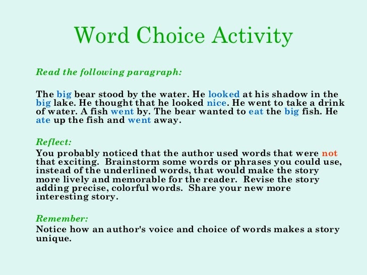 choice word