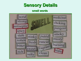 Sensory Details smell words   