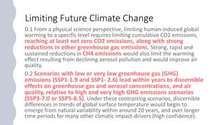 Limiting Future Climate Change
 