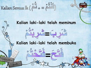 Kalian laki-laki telah meminum
Kalian laki-laki telah membuka