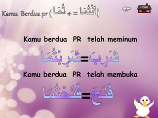 Kamu berdua PR telah meminum
Kamu berdua PR telah membuka