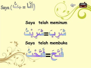 Saya telah meminum
Saya telah membuka