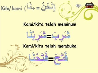 Kami/kita telah meminum
Kami/kita telah membuka