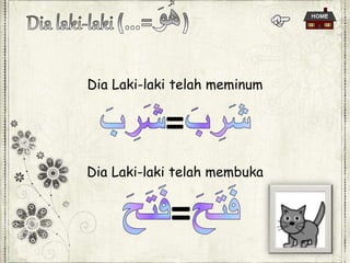 Dia Laki-laki telah meminum
Dia Laki-laki telah membuka